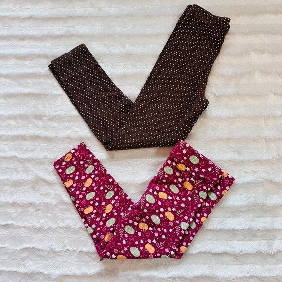 Girl’s Fall/ Pumpkin Leggings Size 6x - Picture 1 of 8